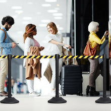 Load image into Gallery viewer, 6 Pcs Stanchion Post Crowd Control Barriers Queue Pole w/Retractable Belt-Yellow
