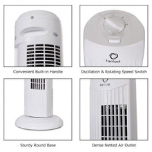 Load image into Gallery viewer, Fantask 35W 28" Quiet Bladeless Oscillating Tower Fan-White
