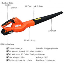 Load image into Gallery viewer, Cordless Leaf Blower Sweeper with 130 MPH Blower Battery &amp; Charger
