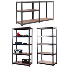 Load image into Gallery viewer, 71" x 36" Heavy Duty 5 Level Adjustable Storage Garage Shelf-Black
