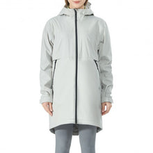 Load image into Gallery viewer, Hooded  Women's Wind &amp; Waterproof Trench Rain Jacket-Gray-XL
