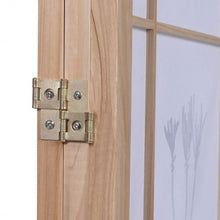 Load image into Gallery viewer, 3 Panels Printing Flower Solid Wood Room Screen-Natrual
