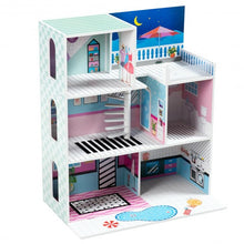 Load image into Gallery viewer, 3 Level Kids Pretend Play Doll Cottage House

