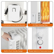 Load image into Gallery viewer, 1500 W Oil-Filled Heater Portable Radiator Space Heater w/Adjustable Thermostat
