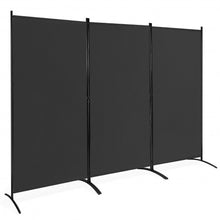 Load image into Gallery viewer, 3-Panel Room Divider Folding Privacy Partition Screen for Office Room-Black
