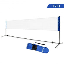 Load image into Gallery viewer, Portable 17'x5' Badminton Training Net with Carrying Bag
