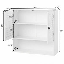 Load image into Gallery viewer, Double Doors Shelves Bathroom Wall Storage Cabinet
