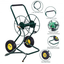 Load image into Gallery viewer, Garden Steel Frame Wheeled Hose Reel Cart
