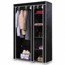 Load image into Gallery viewer, 69" Portable Closet Storage Organizer Clothes Wardrobe-Black
