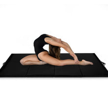 Load image into Gallery viewer, 4' x 8' x 2 Inch Folding Panel Exercise Gymnastics Mat-Black
