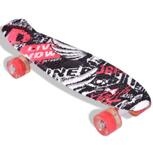 Load image into Gallery viewer, Durable Patterned Skateboard with Red Wheels
