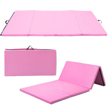 Load image into Gallery viewer, 4' x 8' x 2 Inch Gymnastics Mat Thick Folding Panel Aerobics Exercise Mat-Pink
