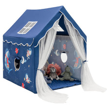 Load image into Gallery viewer, Large Kids Play Tent with Removable Cotton Mat-Blue
