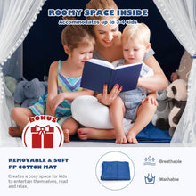 Load image into Gallery viewer, Large Kids Play Tent with Removable Cotton Mat-Blue
