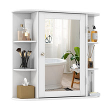 Load image into Gallery viewer, Multipurpose Mount Wall Mirror Bathroom Storage Cabinet-White
